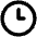 Clock Three Icon from Unicons Line Set