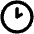 Clock Two Icon from Unicons Line Set