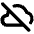 Cloud Slash Icon from Unicons Line Set
