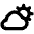 Cloud Sun Icon from Unicons Line Set
