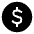 Dollar Circle Icon from Iconoir Solid Set