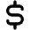 Download free Dollar Sign PNG, SVG vector icon from Unicons Line set.
