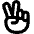 Hand Peace Icon from Font Awesome Regular Set