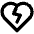 Heart Break Icon from Unicons Line Set