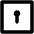 Keyhole Square Full Icon from Unicons Line Set