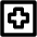 Medical Square Full Icon from Unicons Line Set