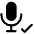 Microphone Check Icon from Iconoir Solid Set | Free Download as SVG Vector and Transparent PNG | Streamline icons