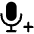 Microphone Plus Icon from Iconoir Solid Set | Free Download as SVG Vector and Transparent PNG | Streamline icons