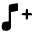 Music Note Plus icon - Free transparent PNG, SVG. No sign up needed.