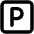 Parking Square Icon from Unicons Line Set