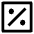 Percentage Square Icon from Nova Line Set