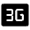 3g Mobiledata Badge Fill Icon from Rounded Fill - Material Symbols Set
