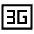 3g Mobiledata Badge Icon from Sharp Line - Material Symbols Set