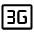 3g Mobiledata Badge Icon from Rounded Line - Material Symbols Set