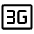 3g Mobiledata Badge Icon from Outlined Line - Material Symbols Set