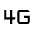 4g Mobiledata Icon from Outlined Line - Material Symbols Set