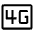 4g Mobiledata Badge Icon from Outlined Line - Material Symbols Set