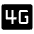 4g Mobiledata Badge Fill Icon from Outlined Fill - Material Symbols Set
