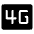 4g Mobiledata Badge Fill Icon from Rounded Fill - Material Symbols Set