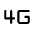 4g Mobiledata Fill Icon from Rounded Fill - Material Symbols Set