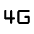 4g Mobiledata Icon from Rounded Line - Material Symbols Set