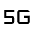 5g Fill Icon from Outlined Fill - Material Symbols Set