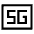 Download free 5g Mobiledata Badge PNG, SVG vector icon from Sharp Line - Material Symbols set.