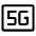 5g Mobiledata Badge Icon from Outlined Line - Material Symbols Set