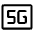 Download free 5g Mobiledata Badge PNG, SVG vector icon from Rounded Line - Material Symbols set.
