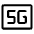 5g Mobiledata Badge Icon from Rounded Line - Material Symbols Set