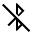 Bluetooth Disabled Icon from Outlined Line - Material Symbols Set