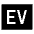 Ev Mobiledata Badge Fill Icon from Sharp Fill - Material Symbols Set