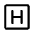 H Mobiledata Badge Icon from Rounded Line - Material Symbols Set