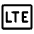 Lte Mobiledata Badge Icon from Rounded Line - Material Symbols Set