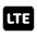Lte Mobiledata Badge Fill Icon from Rounded Fill - Material Pro Free Set