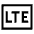 Lte Mobiledata Badge Icon from Sharp Line - Material Symbols Set