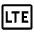 Lte Mobiledata Badge Icon from Outlined Line - Material Symbols Set