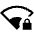 Network Wifi 2 Bar Locked Fill Icon from Sharp Fill - Material Symbols Set