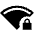 Network Wifi Locked Fill Icon from Sharp Fill - Material Symbols Set