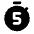 Timer 5 Fill Icon from Rounded Fill - Material Pro Free Set