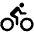 Bicycle Icon from Ionic Filled Set | Free Download as SVG Vector and Transparent PNG | Streamline icons