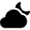 Cloudy Night Icon from Ionic Filled Set