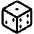 Dice Outline Icon from Ionic Outline Set
