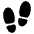 Footsteps Sharp Icon from Ionic Sharp Set