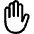 Hand Left Outline Icon from Ionic Outline Set