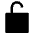 Lock Open Sharp Icon from Ionic Sharp Set