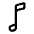 Musical Note Outline Icon from Ionic Outline Set