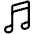 Musical Notes Outline Icon from Ionic Outline Set