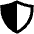 Shield Half Sharp Icon from Ionic Sharp Set