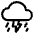 Thunderstorm Outline Icon from Ionic Outline Set